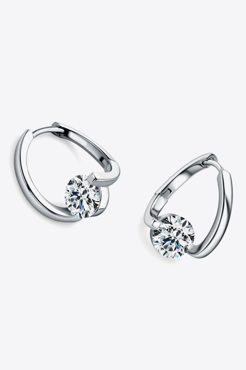 Moissanite Heart Drop Earrings - 2 Carat 925 Sterling Silver Women's Jewelry