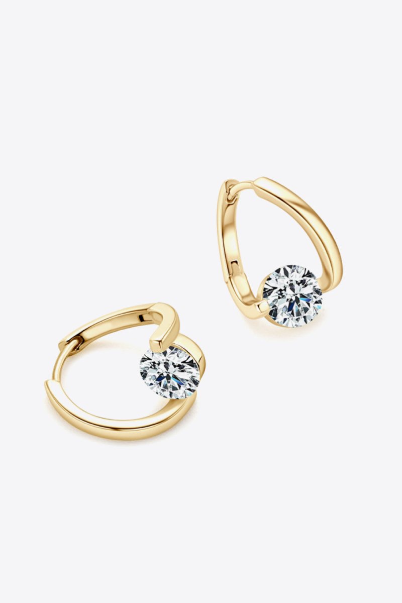 Moissanite Heart Drop Earrings - 2 Carat 925 Sterling Silver Women's Jewelry