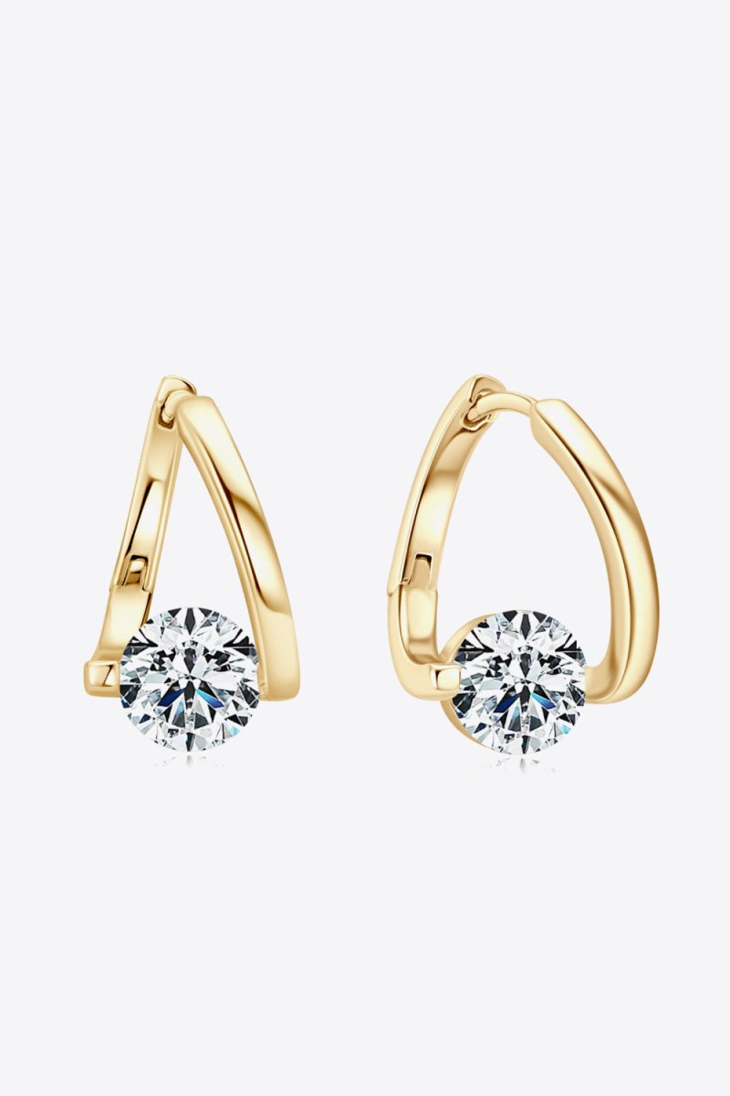 Moissanite Heart Drop Earrings - 2 Carat 925 Sterling Silver Women's Jewelry
