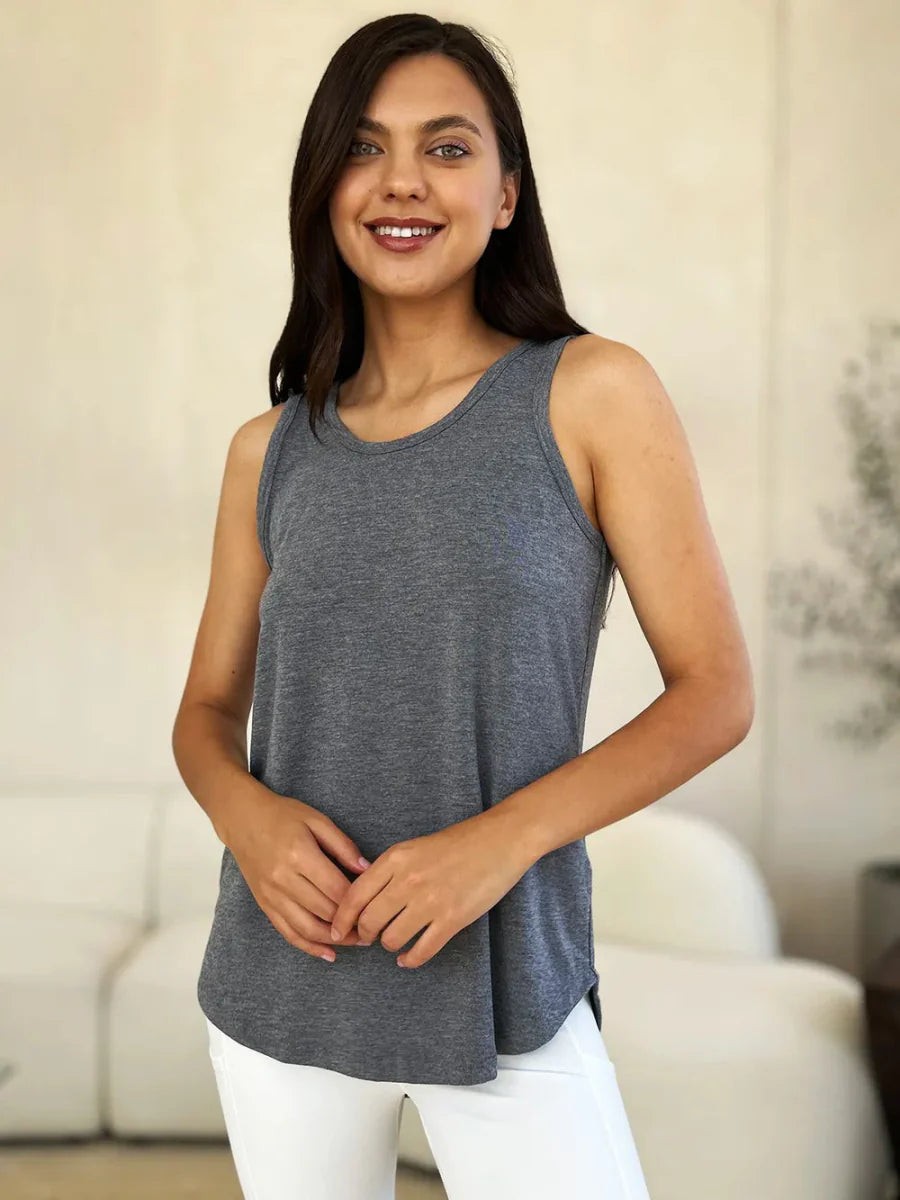 Top Basic Sleeveless Tank – Soft Stretch Comfort