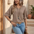 Blouse V-Neck Half Sleeve
