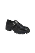 Buckled platform lug sole loafers for all-day comfort