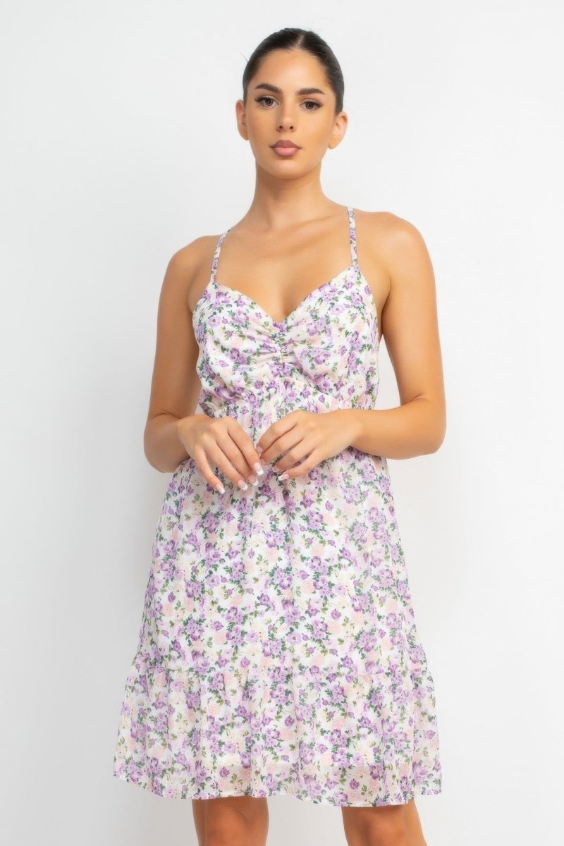 Dress Floral Mini Polyester for Brunch & Date Nights