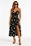 Dress wrap knot cami summer floral lightweight fit
