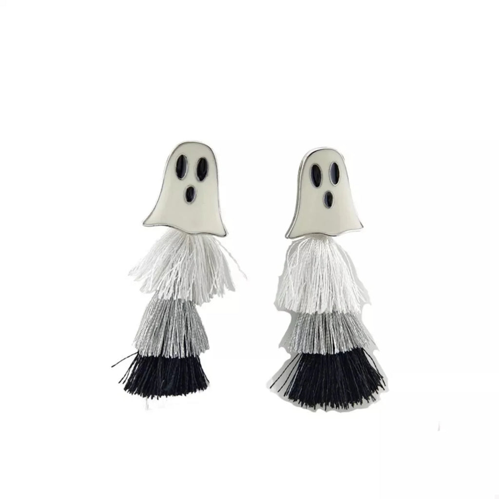 Earrings Halloween Ghost Pumpkin Dangle Gold-Plated Fall