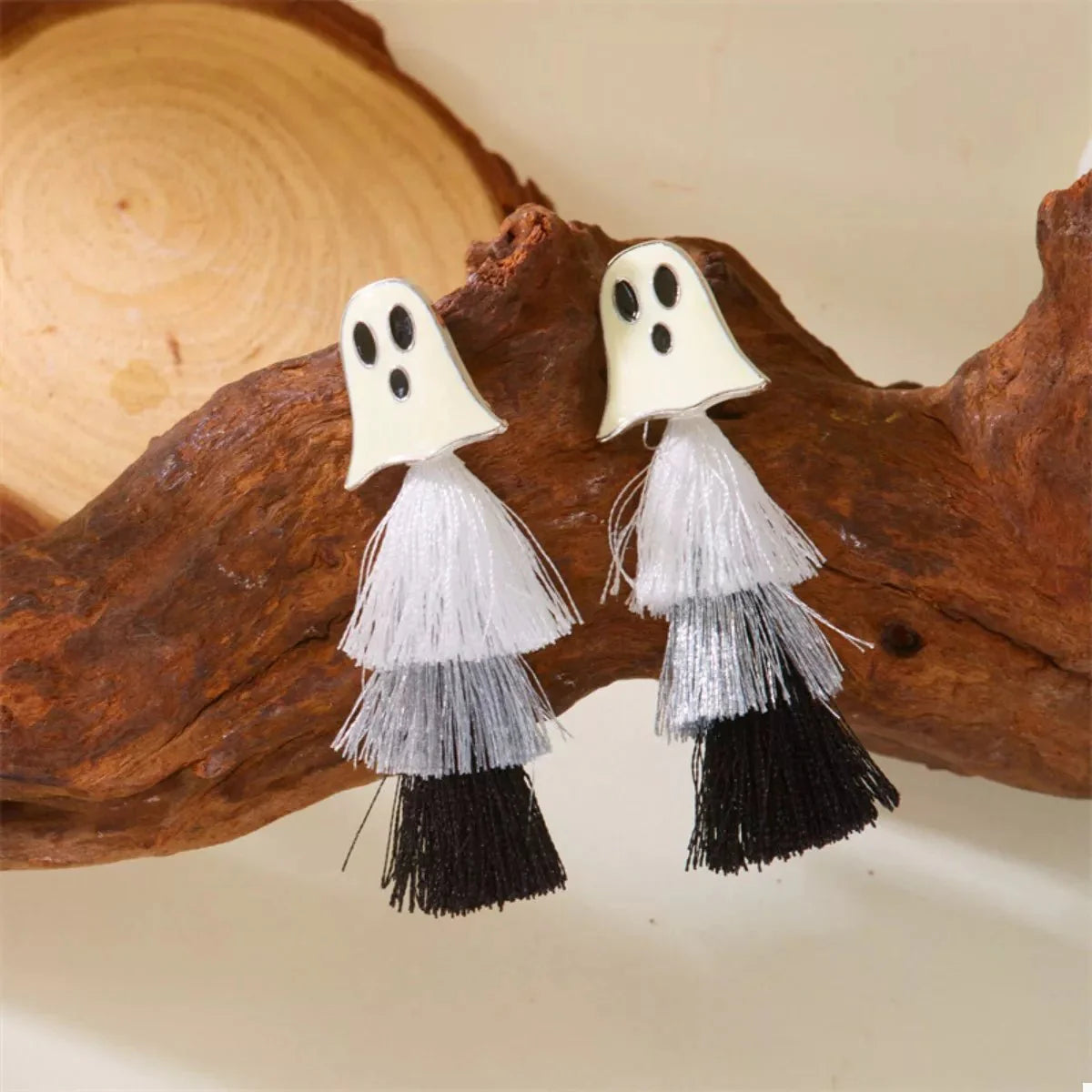 Earrings Halloween Ghost Pumpkin Dangle Gold-Plated Fall