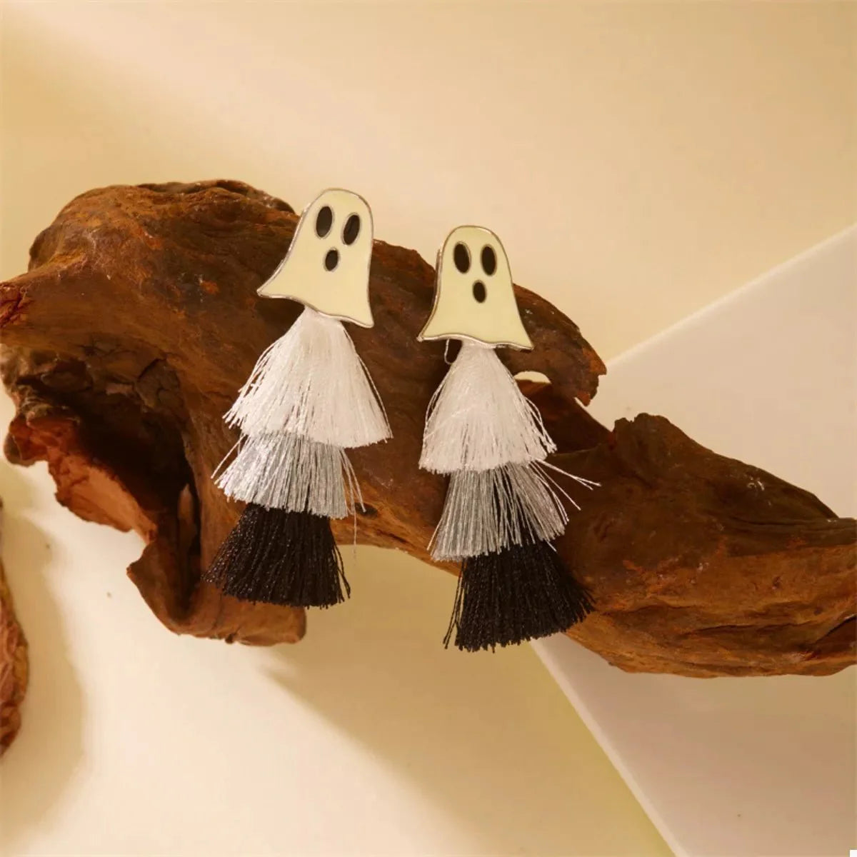 Earrings Halloween Ghost Pumpkin Dangle Gold-Plated Fall