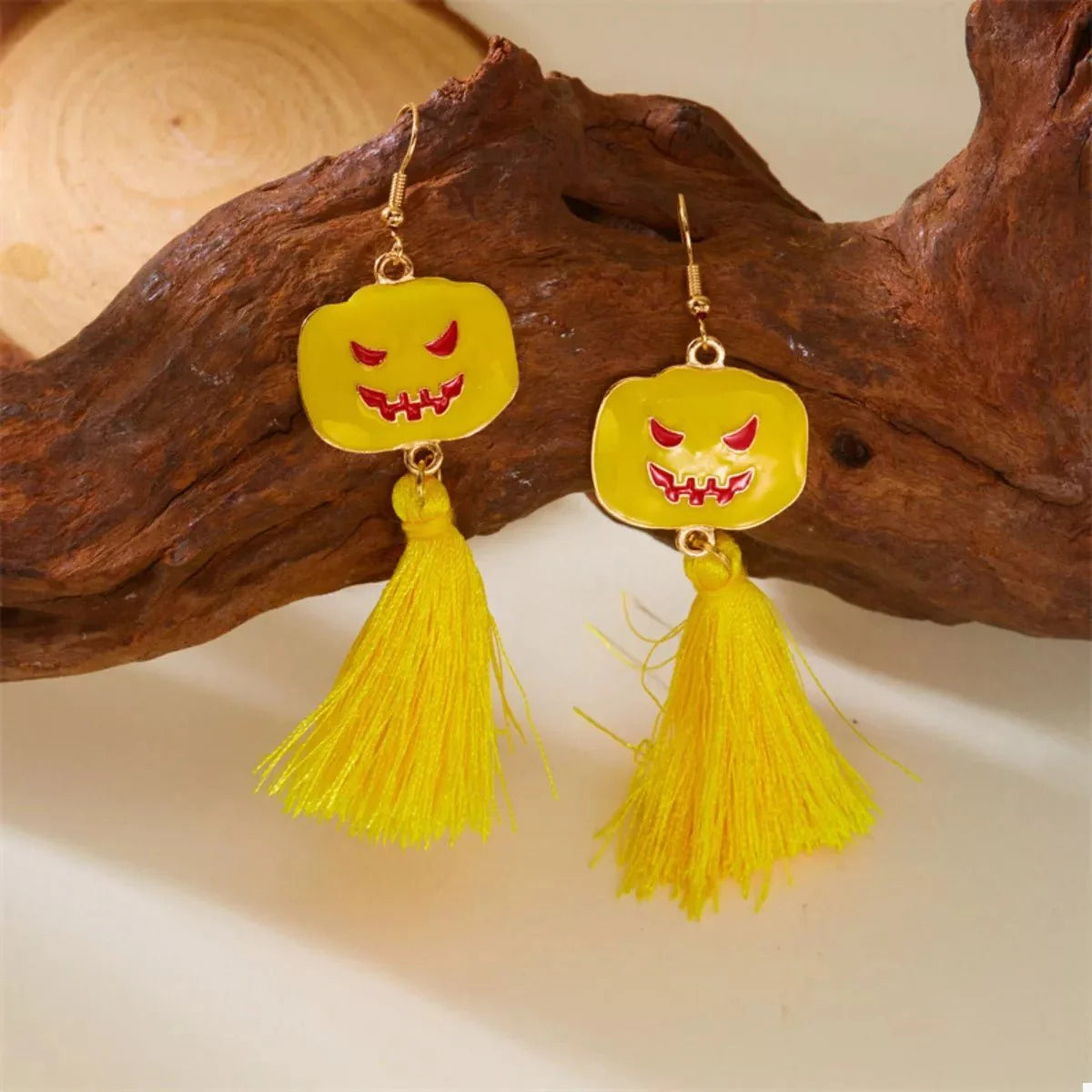 Earrings Halloween Ghost Pumpkin Dangle Gold-Plated Fall