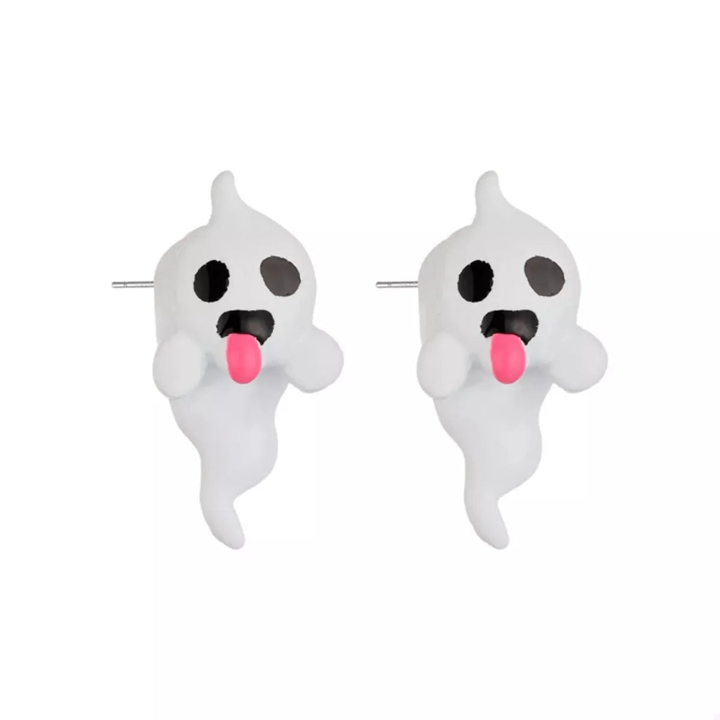 Earrings Halloween Ghost Pumpkin Dangle Gold-Plated Fall