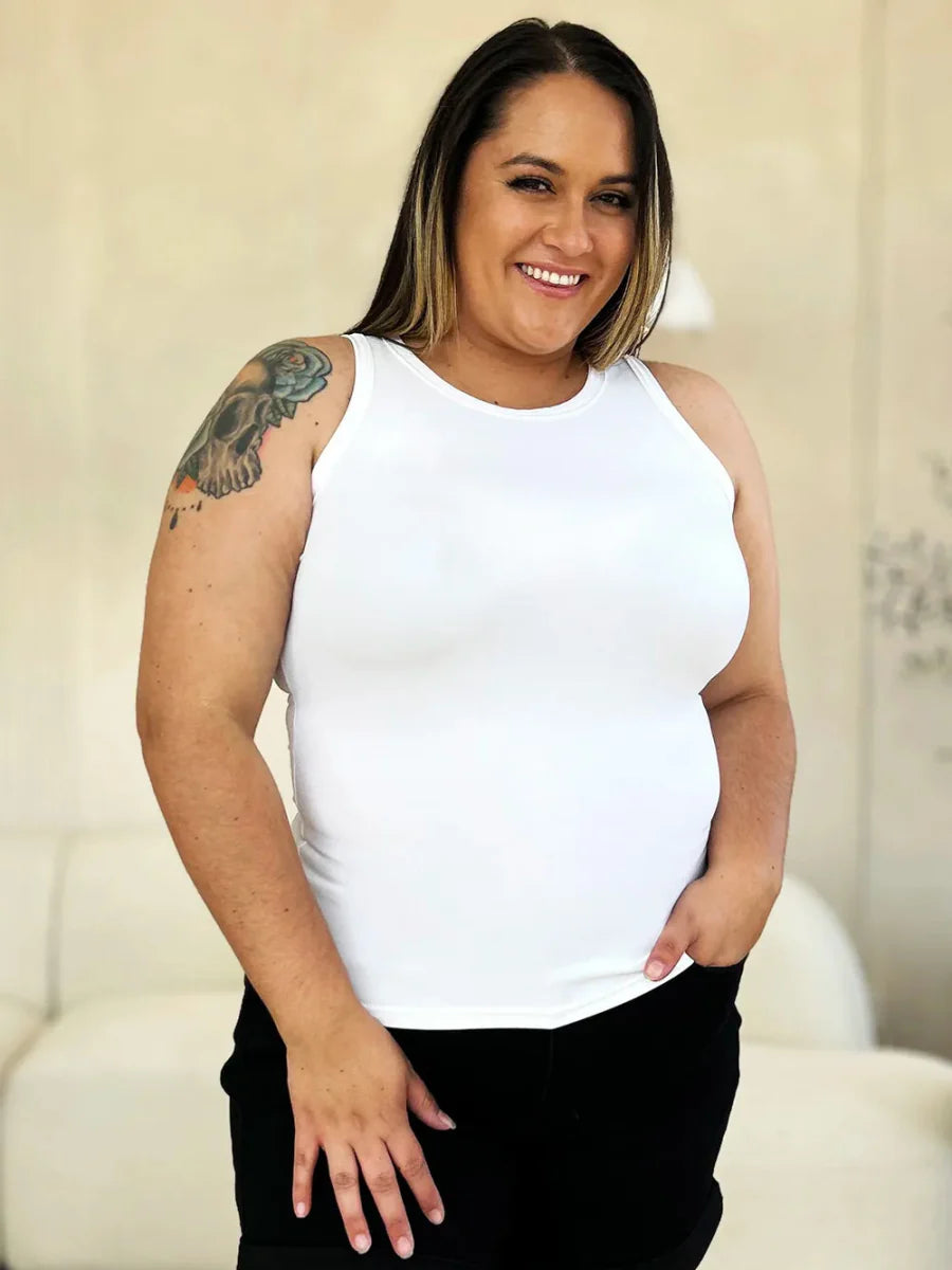 Top Essential Fitted Sleeveless Basic Tank