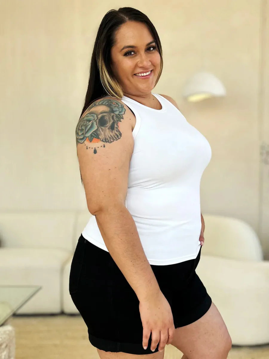 Top Essential Fitted Sleeveless Basic Tank