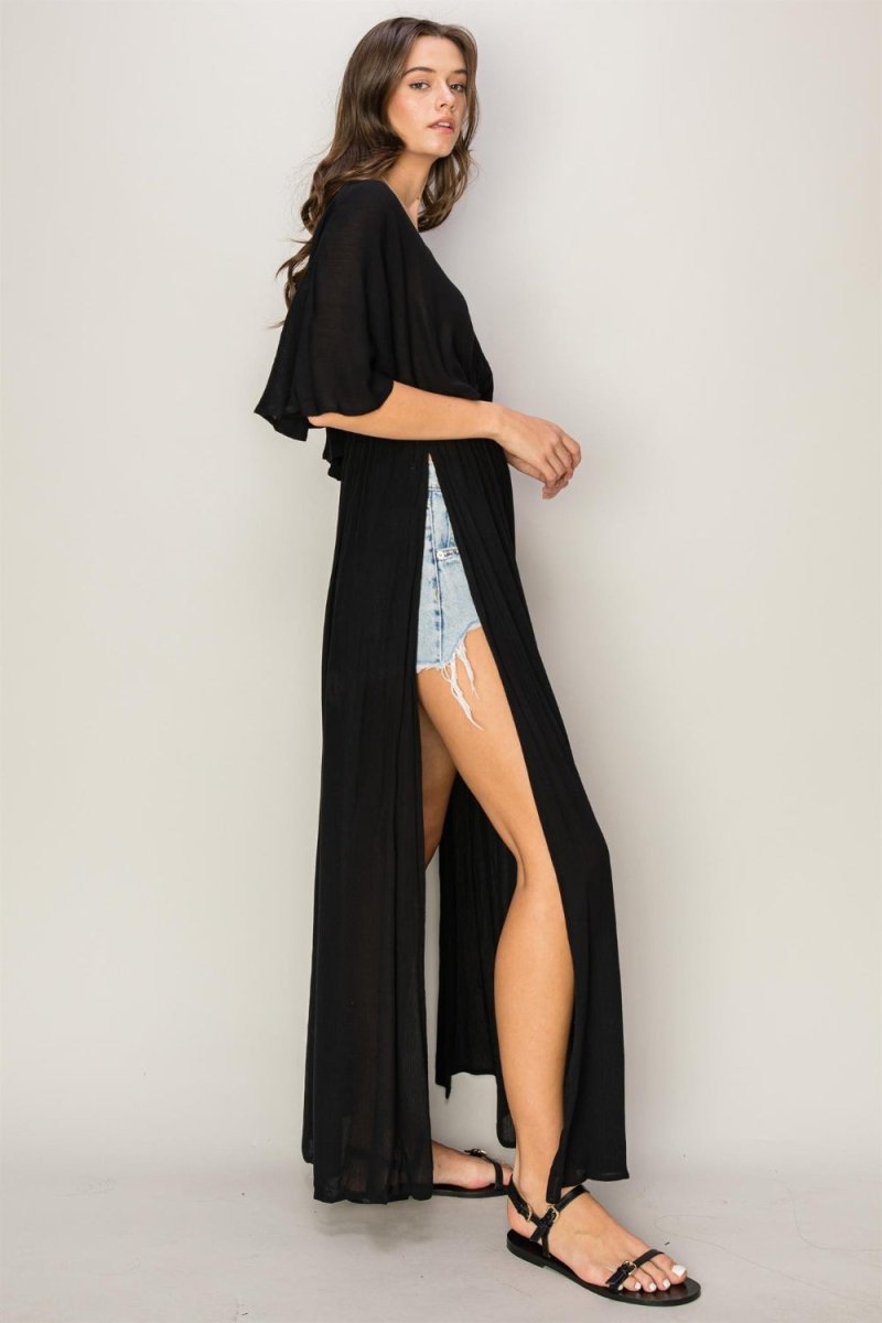 Dress HYFVE Tie Back Maxi Split Cover Up
