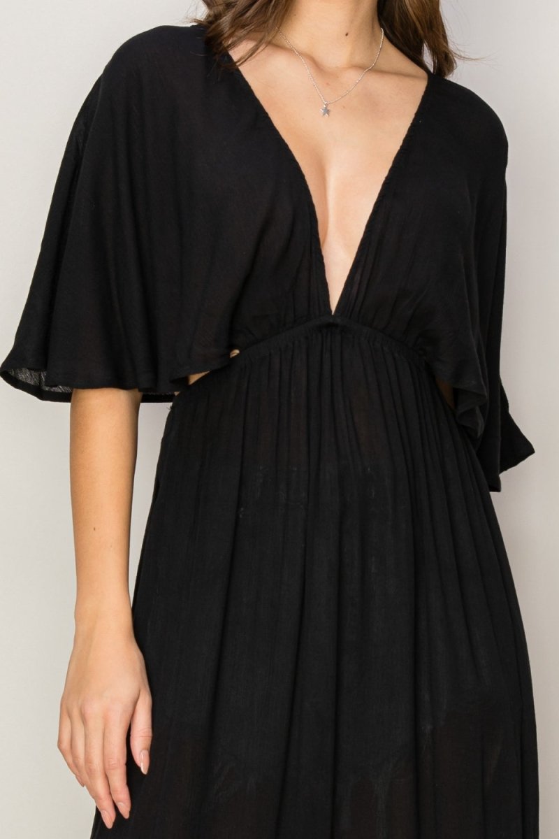 Dress HYFVE Tie Back Maxi Split Cover Up