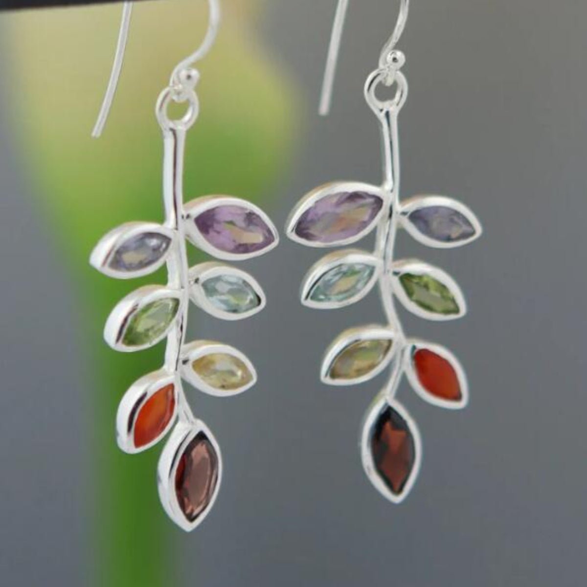 Earrings Leaf Shape Alloy