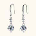 Earrings Moissanite in Gold-Plated Sterling Silver, 2 Carats