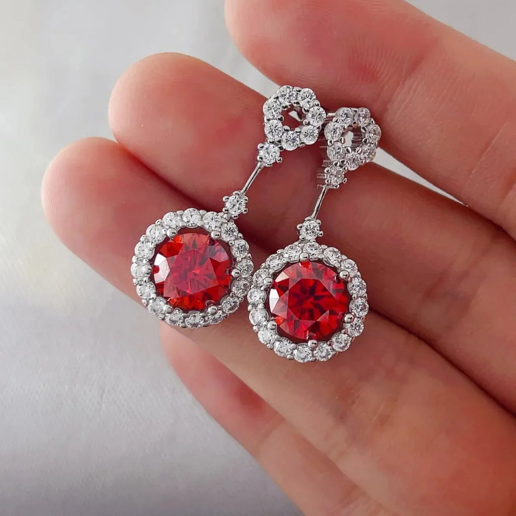 Earrings Moissanite Sterling Silver – 4 Carat Sparkle Pair