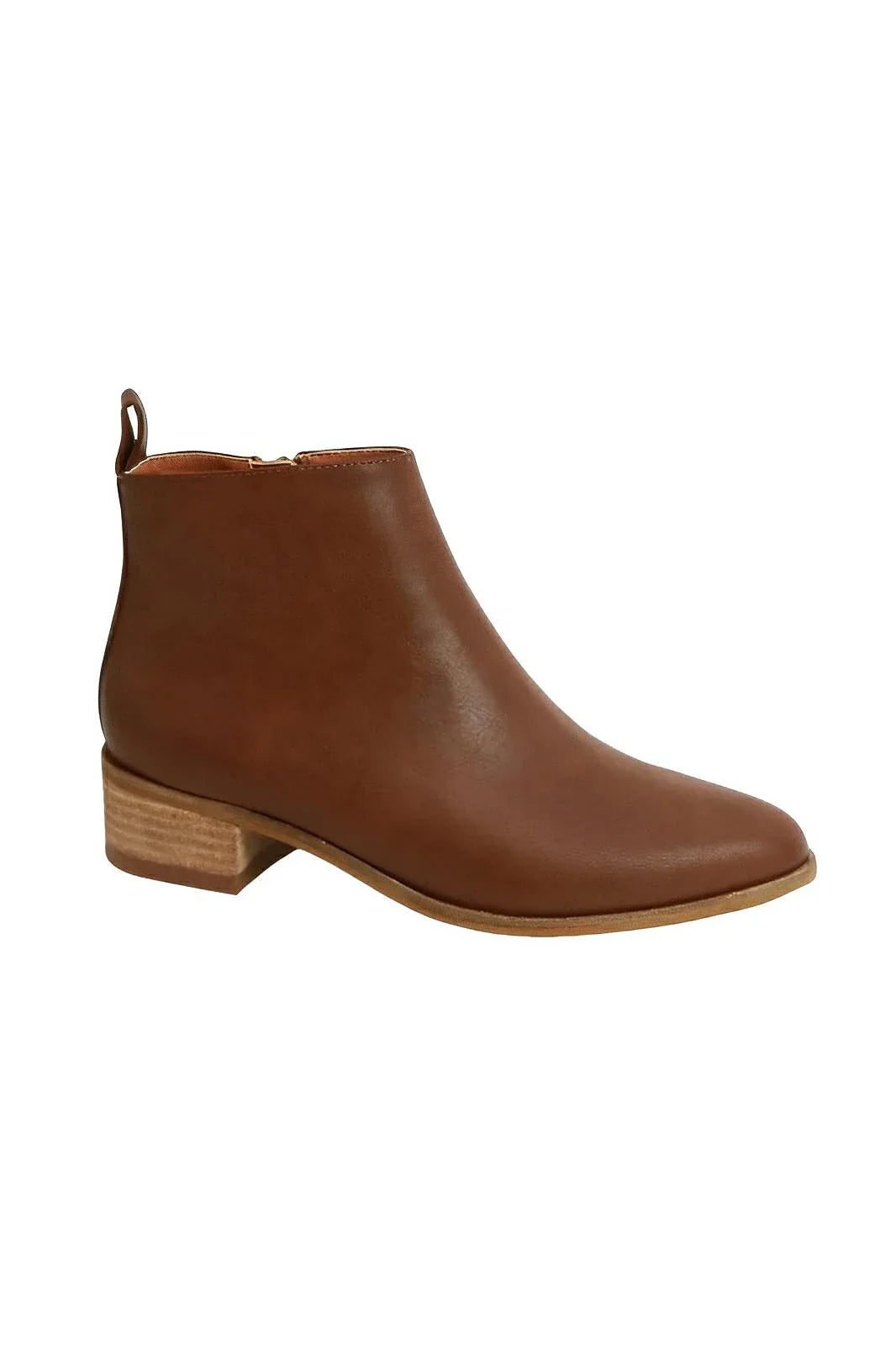 Heels PU Leather Block Boots – Versatile Low Heel Design
