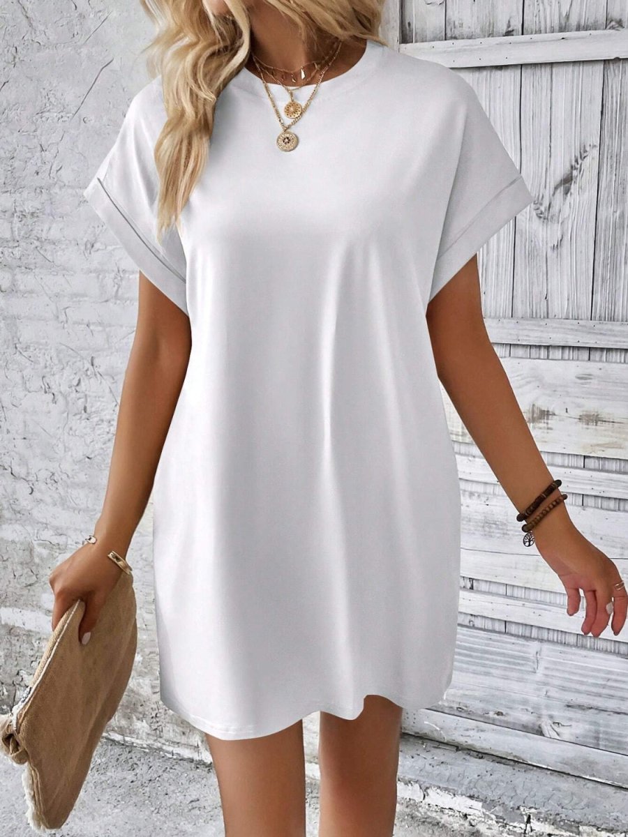 Dress Round Neck Short Sleeve Mini