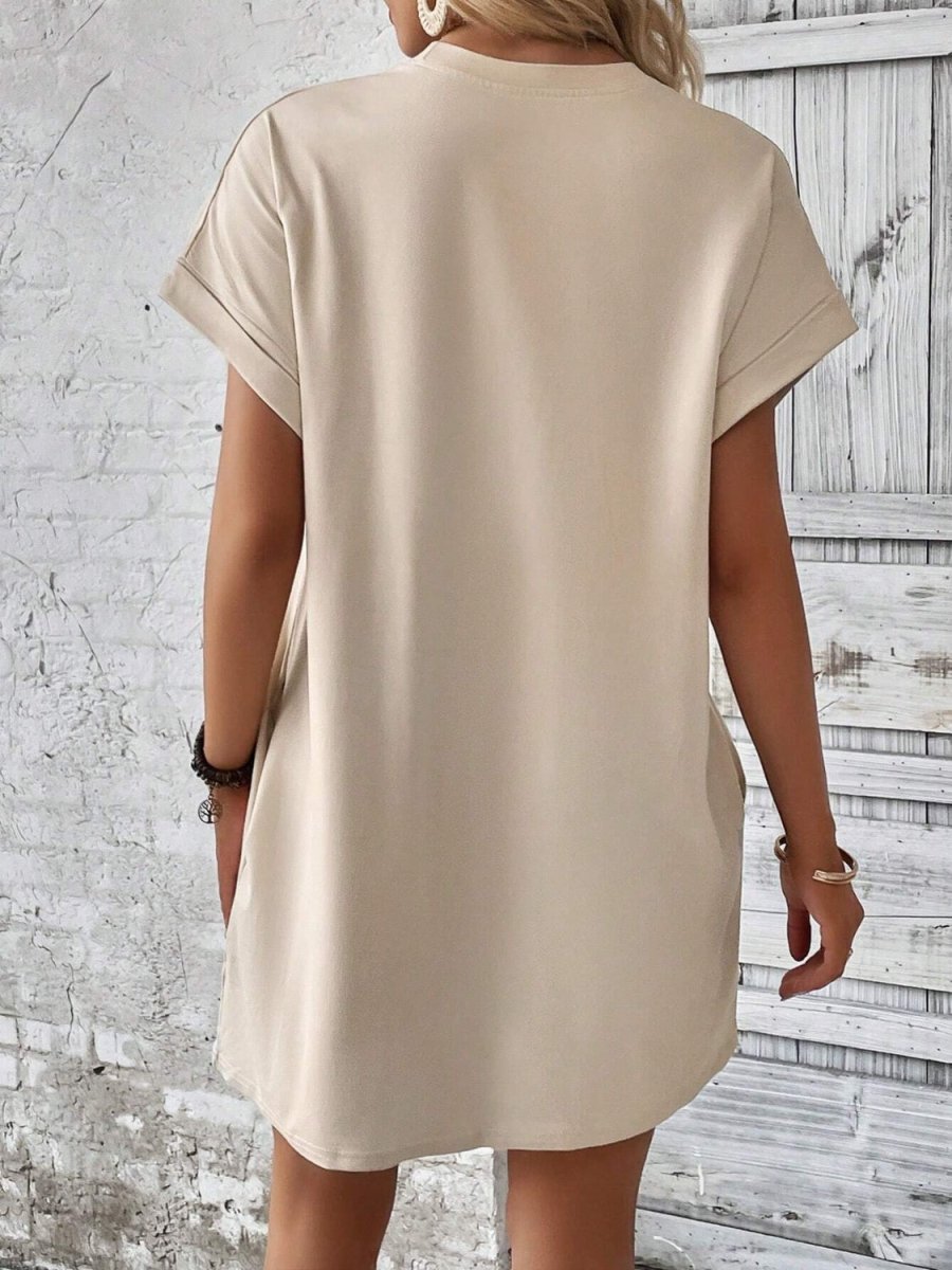 Dress Round Neck Short Sleeve Mini