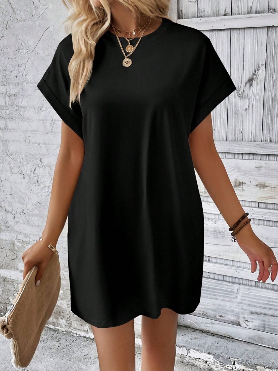 Dress Round Neck Short Sleeve Mini