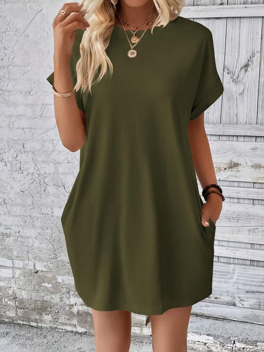Dress Round Neck Short Sleeve Mini