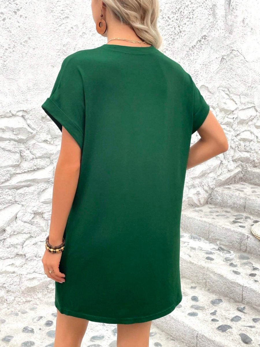 Dress Round Neck Short Sleeve Mini