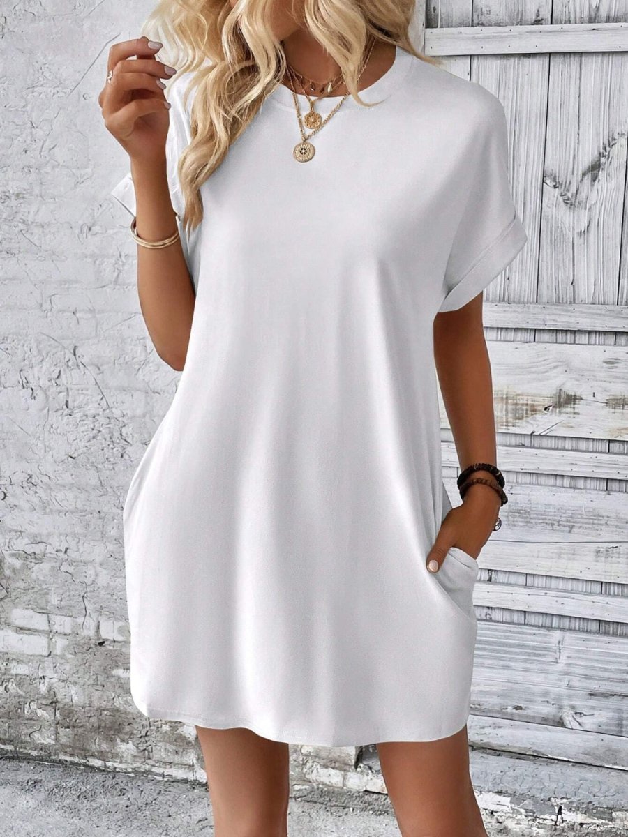 Dress Round Neck Short Sleeve Mini