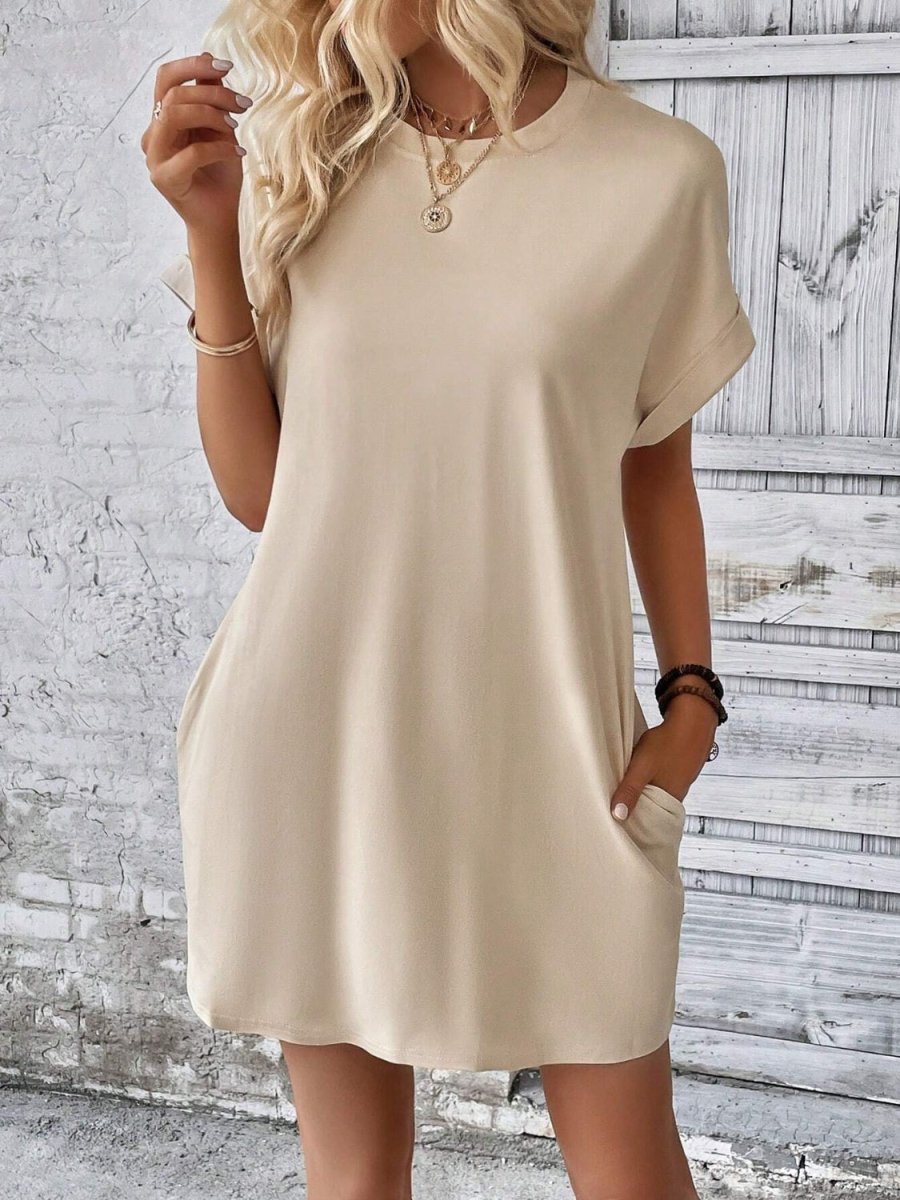 Dress Round Neck Short Sleeve Mini