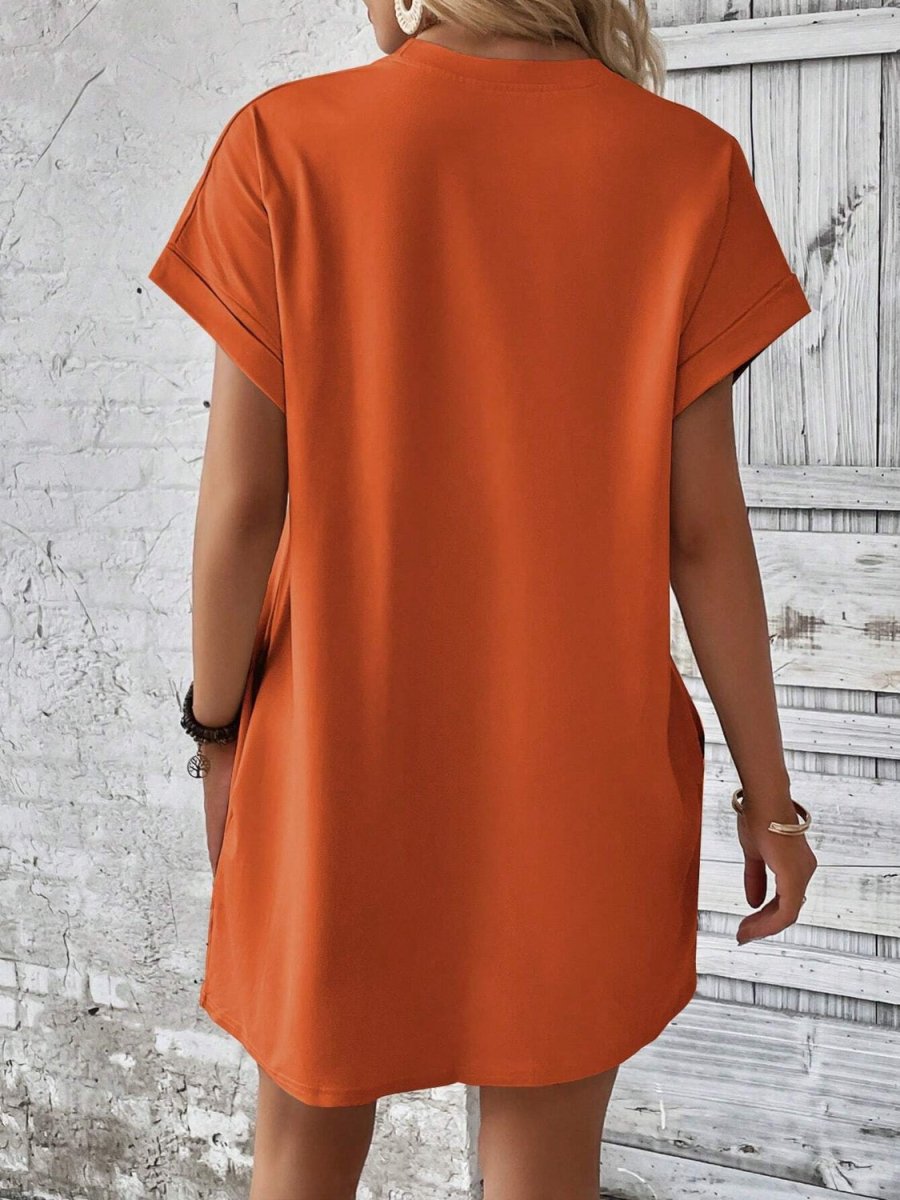 Dress Round Neck Short Sleeve Mini