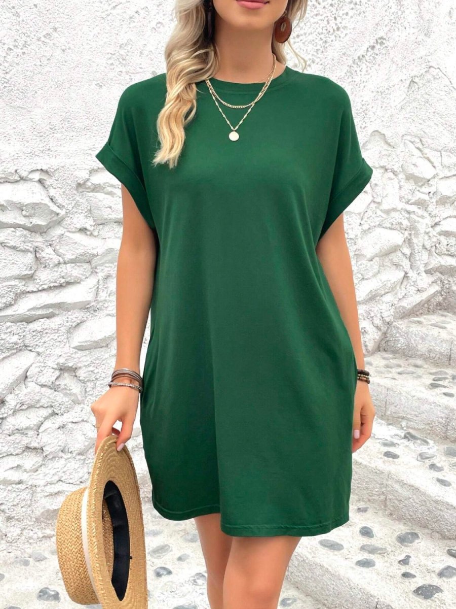Dress Round Neck Short Sleeve Mini