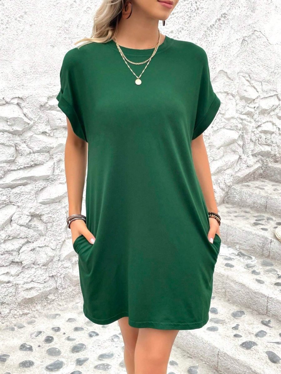 Dress Round Neck Short Sleeve Mini