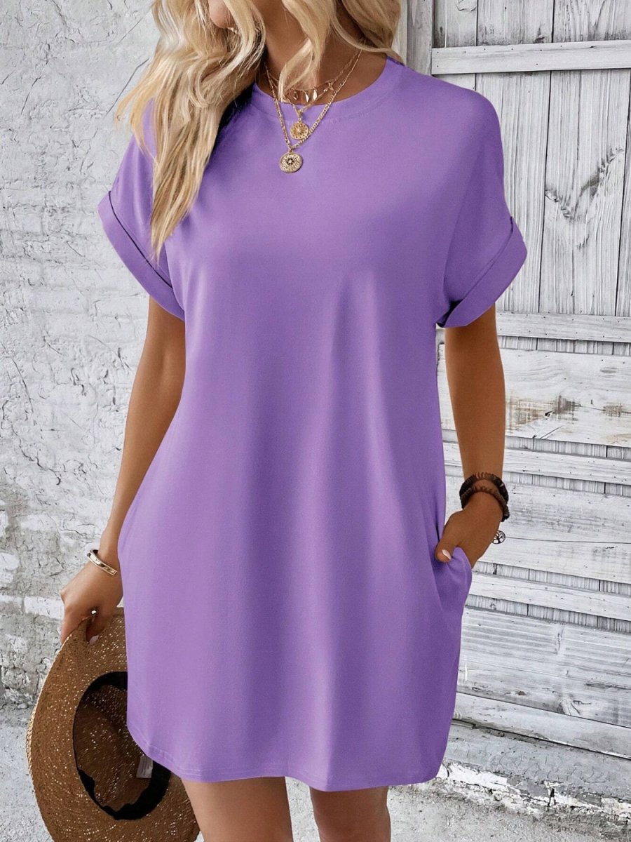 Dress Round Neck Short Sleeve Mini