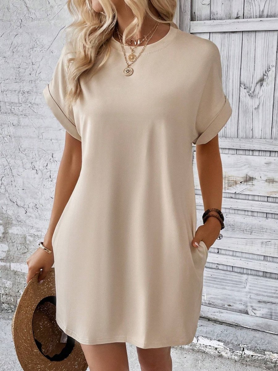 Dress Round Neck Short Sleeve Mini