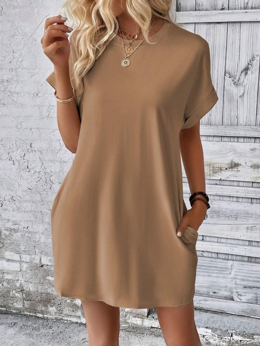 Dress Round Neck Short Sleeve Mini