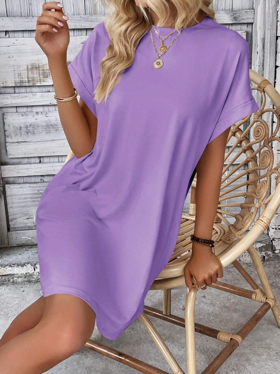 Dress Round Neck Short Sleeve Mini