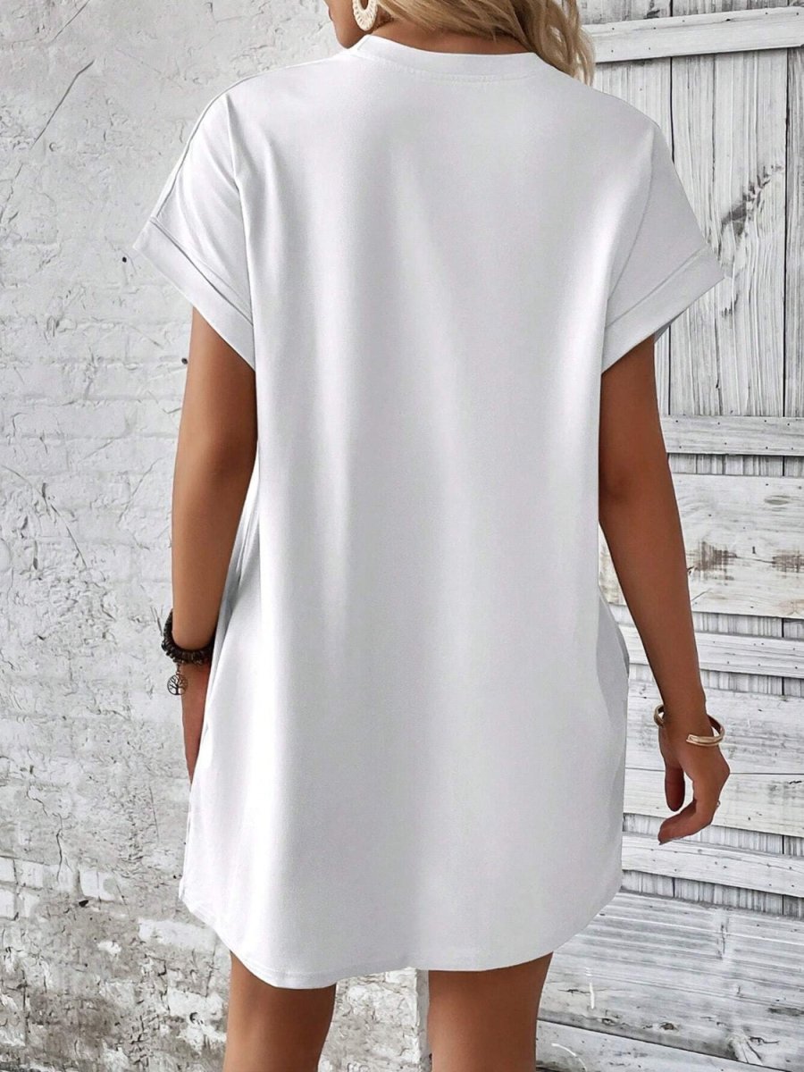Dress Round Neck Short Sleeve Mini
