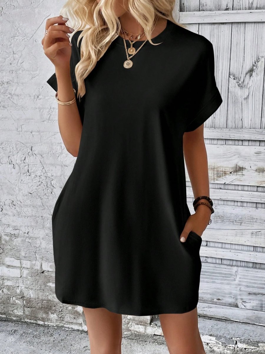 Dress Round Neck Short Sleeve Mini