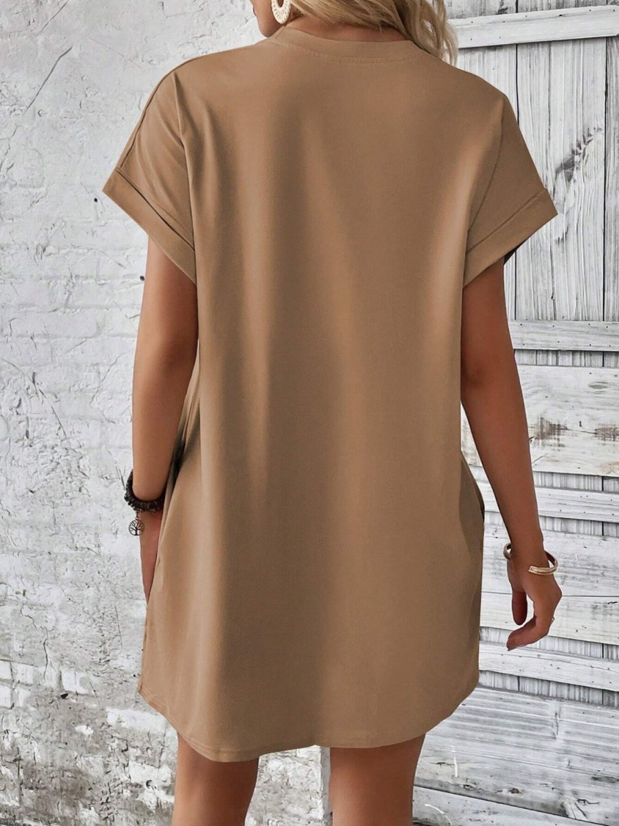 Dress Round Neck Short Sleeve Mini