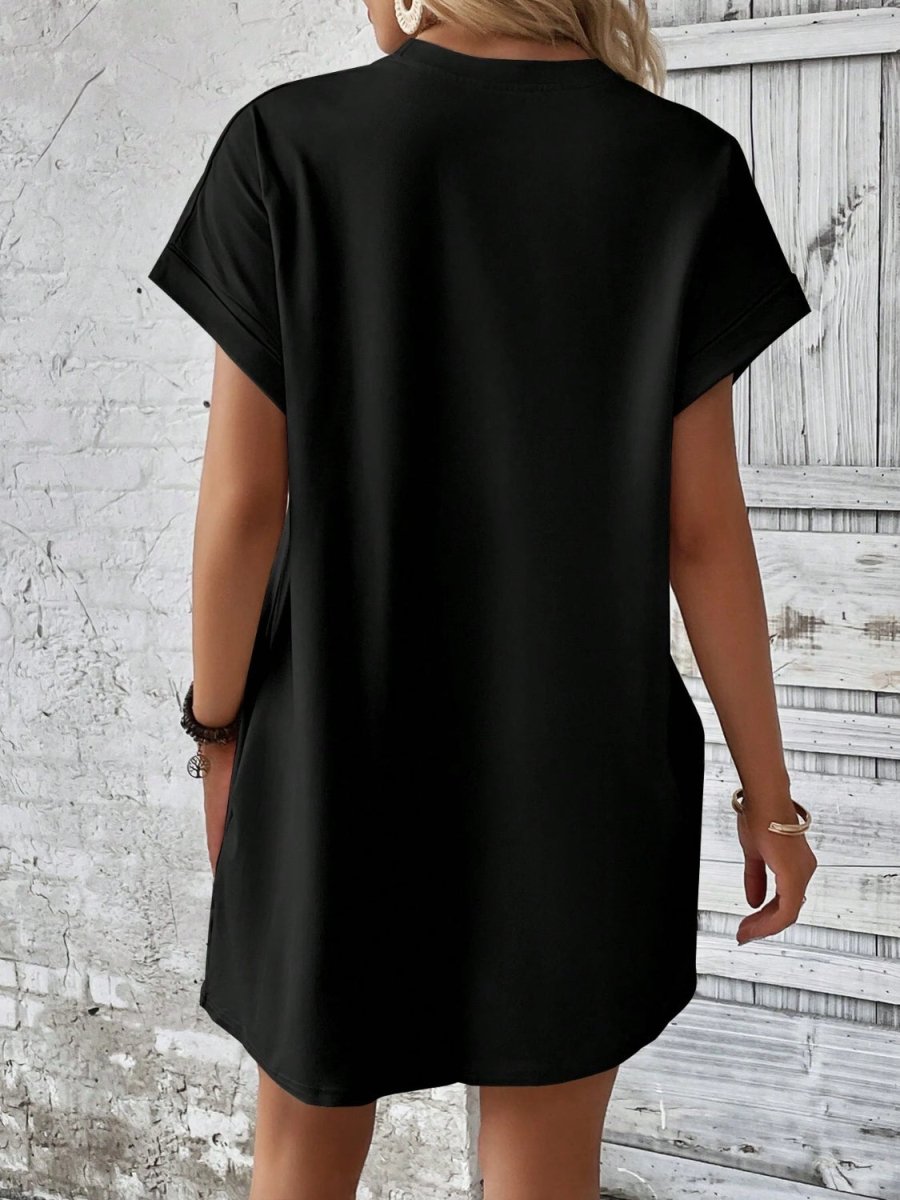 Dress Round Neck Short Sleeve Mini