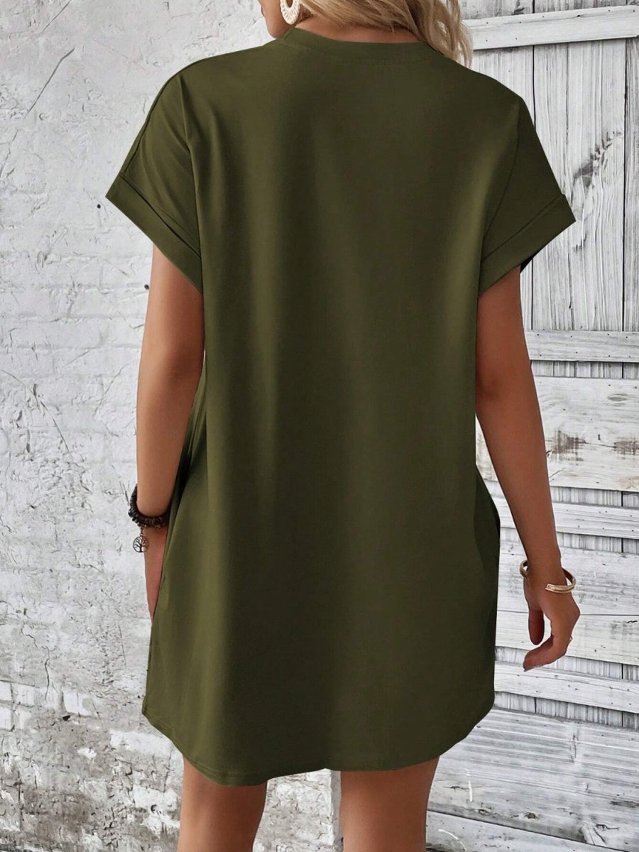 Dress Round Neck Short Sleeve Mini