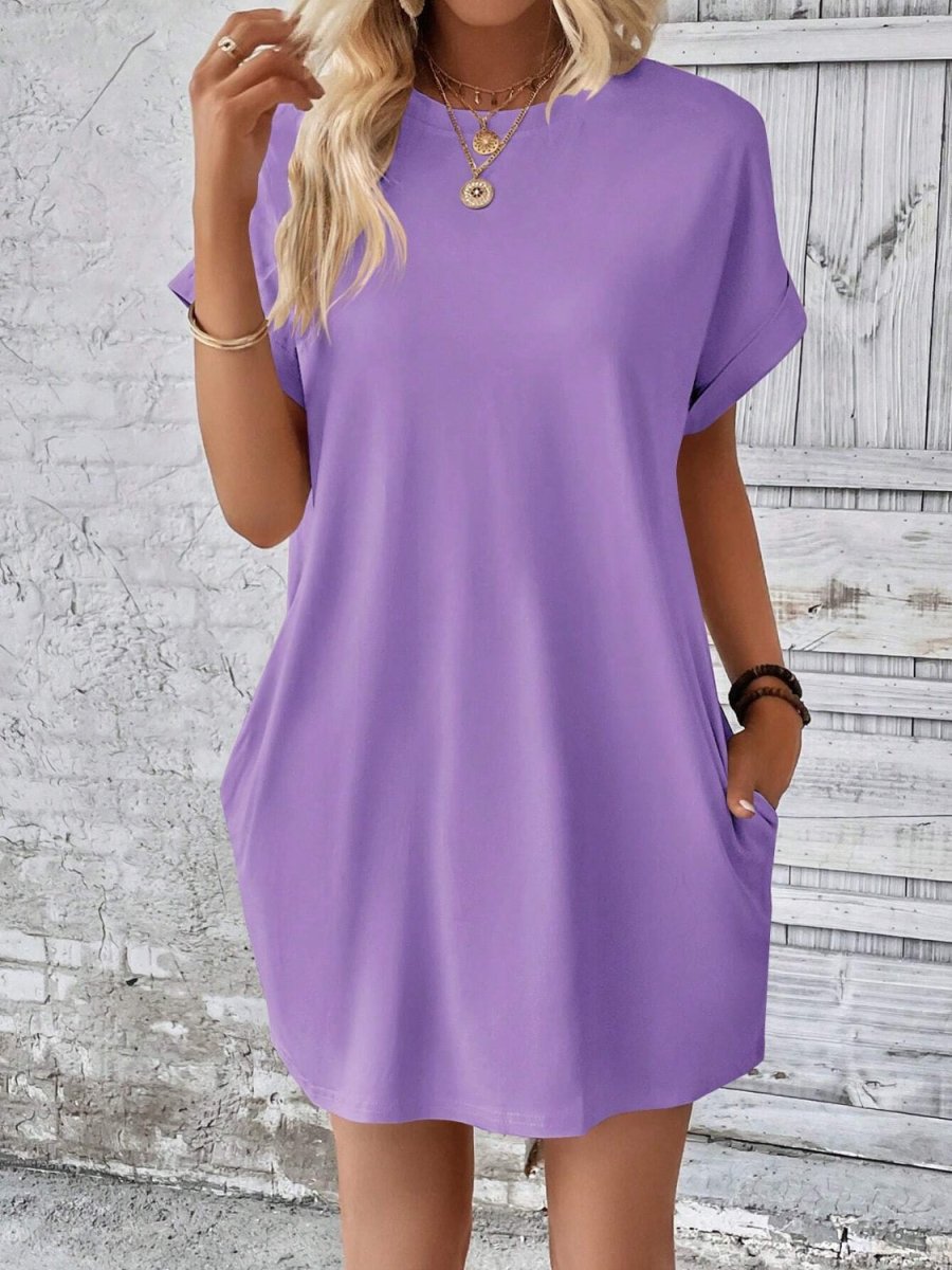 Dress Round Neck Short Sleeve Mini