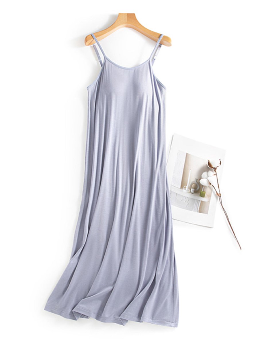 Dress Scoop Neck Midi Cami with Bra