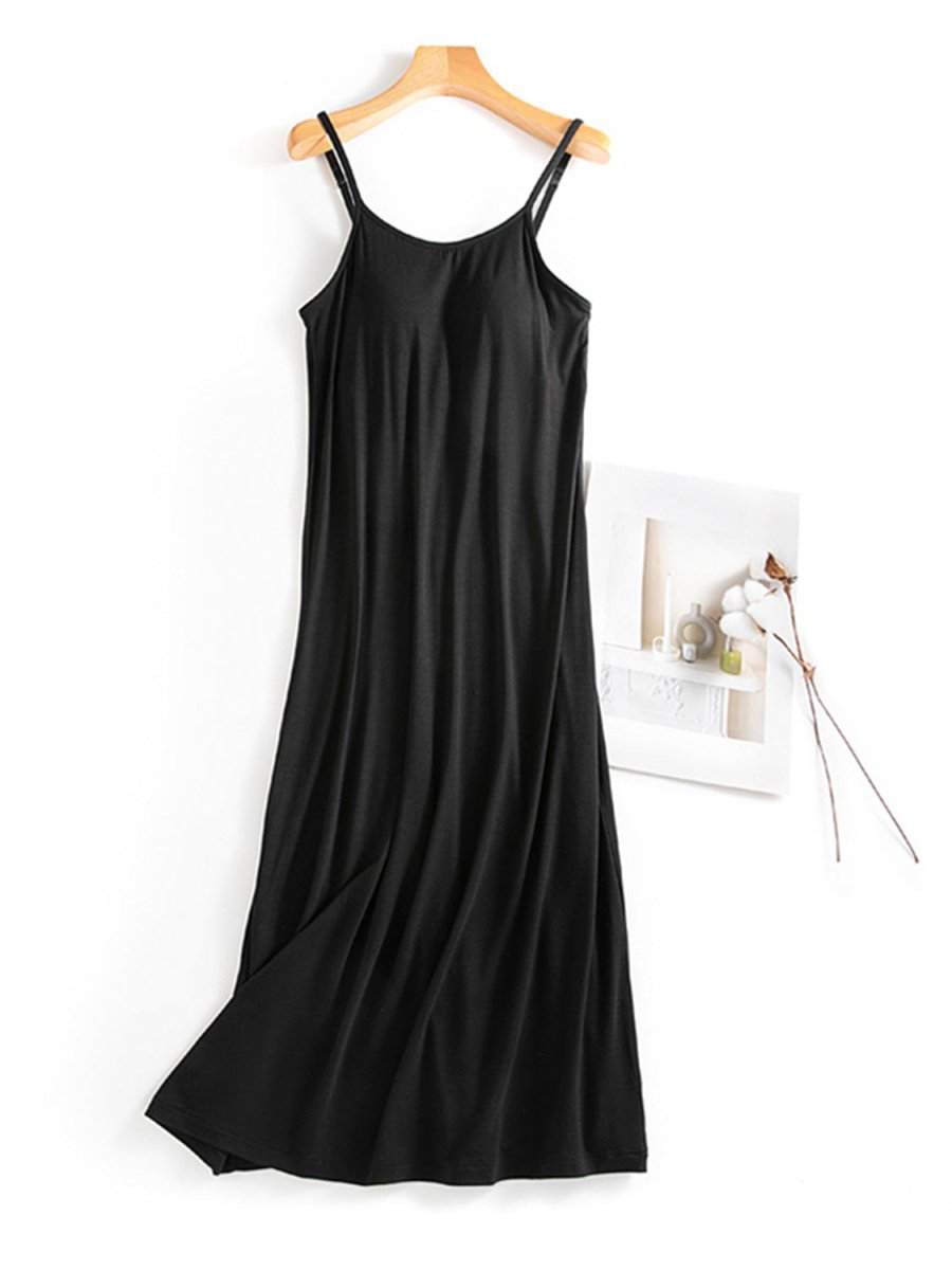 Dress Scoop Neck Midi Cami with Bra