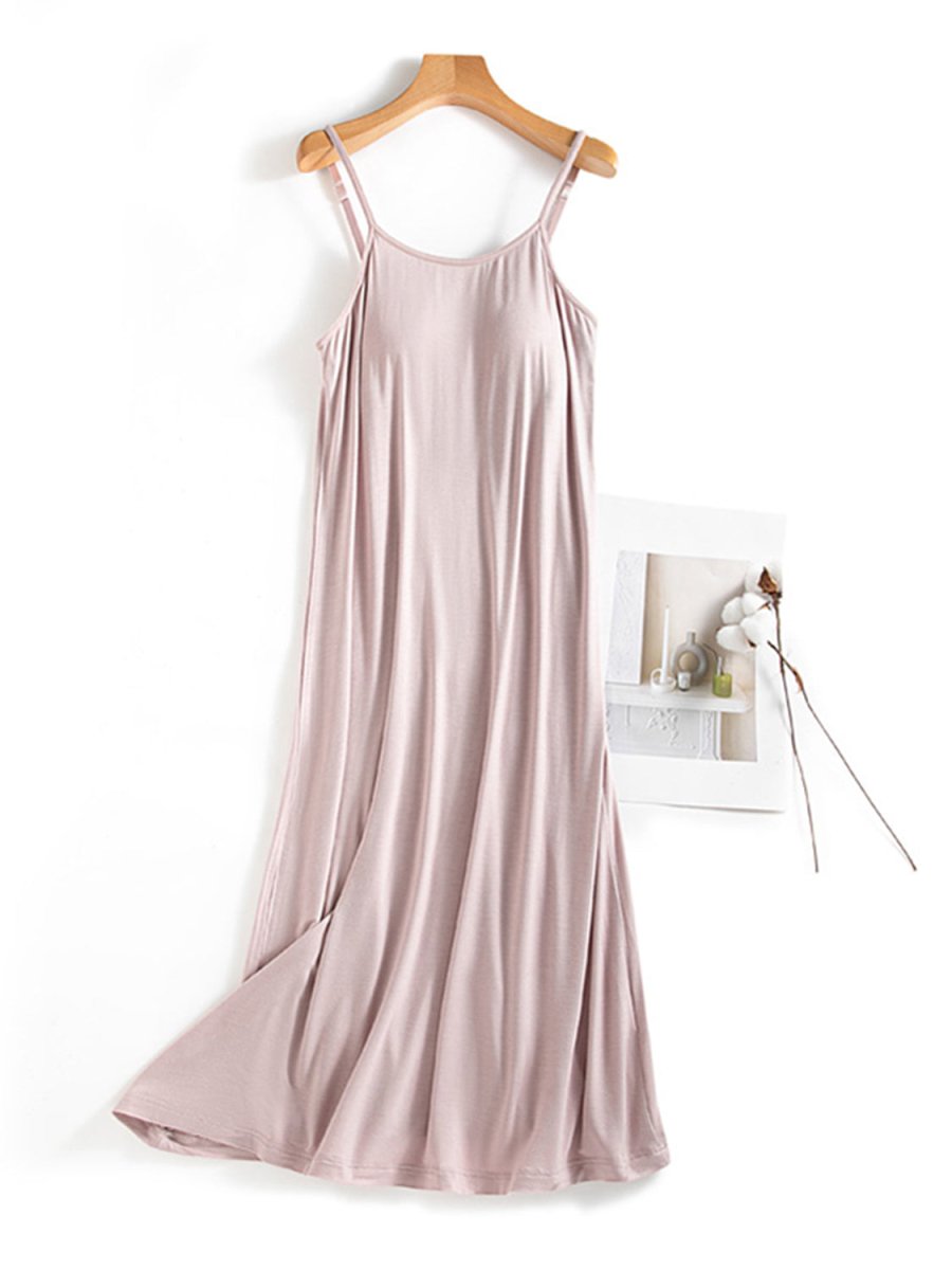 Dress Scoop Neck Midi Cami with Bra