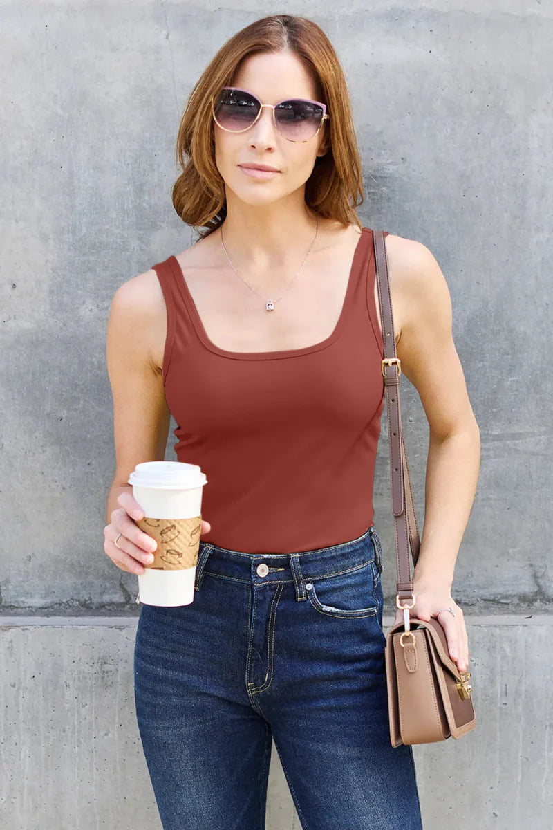 Sleeveless Fitted Work Top for Women – Layering Camisole Tank