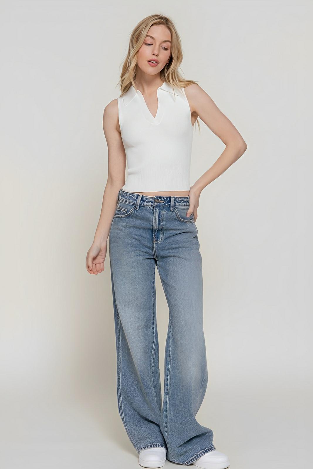 T-Shirt - Sleeveless Polo Spring Sweater