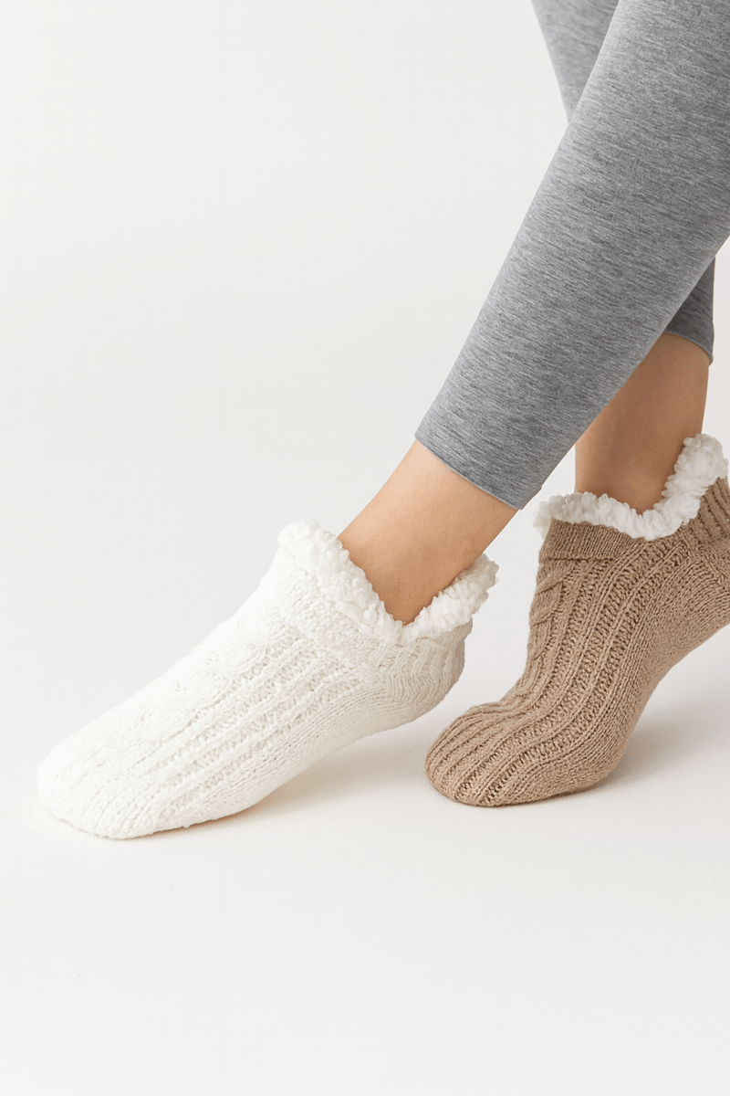 Thermal Non-Slip Socks - Cozy Fleece Lined Winter Women's Home Comfort