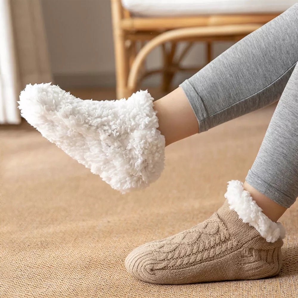 Thermal Non-Slip Socks - Cozy Fleece Lined Winter Women's Home Comfort