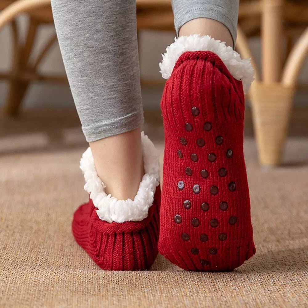 Thermal Non-Slip Socks - Cozy Fleece Lined Winter Women's Home Comfort