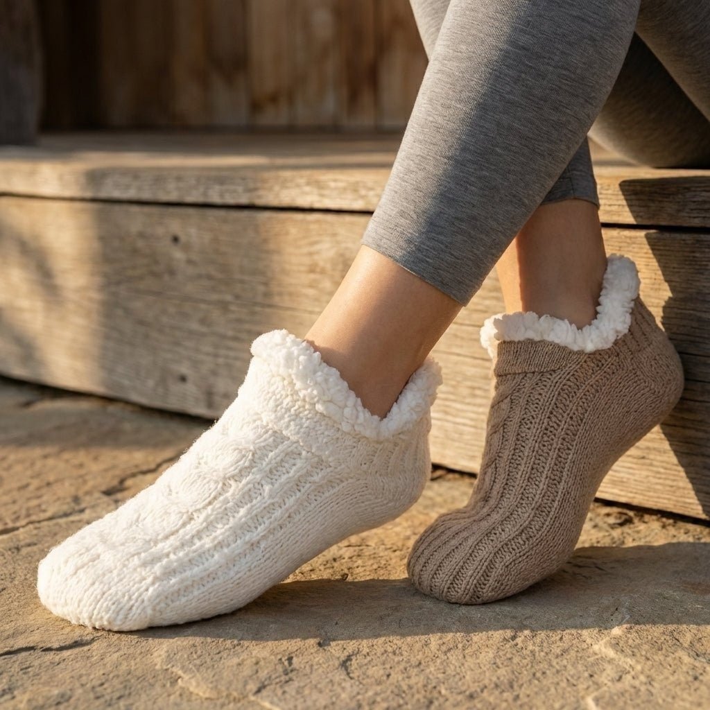 Thermal Non-Slip Socks - Cozy Fleece Lined Winter Women's Home Comfort